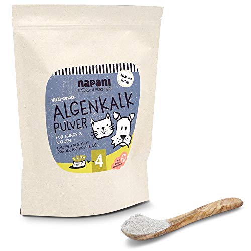napani Algenkalk Pulver für Hunde & Katzen, 100% Rotalgen, natürliche Calciumquelle aus dem Meer, Bio Mineralstoffe, Ergänzungsfuttermittel für Hunde, schonend gemahlen, 1 x 500g napani Algenkalk Pulver für Hunde & Katzen, 100% Rotalgen, natürliche Calciumquelle aus dem Meer, Bio Mineralstoffe, Ergänzungsfuttermittel für Hunde, schonend gemahlen, 1 x 500g von napani
