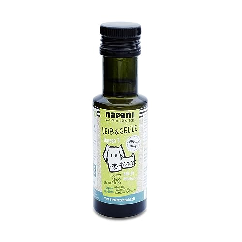 napani Leib & Seele - Bio Vital-Öl-Mischung für Hunde & Katzen, sorgfältig & schonend kalt gepresst, 1 x 100ml von napani