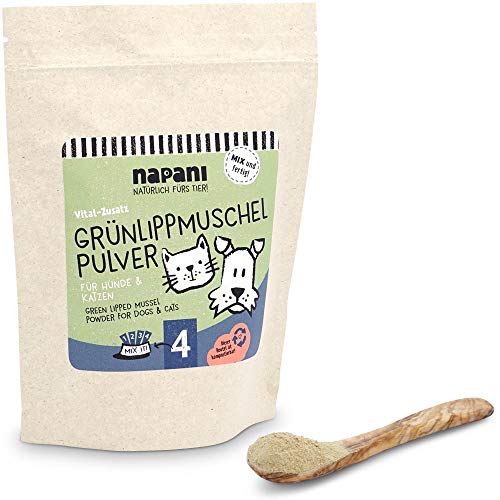 napani Grünlippmuschelpulver für Hunde & Katzen, unterstützt Gelenke & Agilität, Ergänzungsfuttermittel für Hunde, Grünlippmuschelpulver Hund, Gelenkbooster in Premiumqualität, 1 x 150g napani Grünlippmuschelpulver für Hunde & Katzen, unterstützt Gelenke & Agilität, Ergänzungsfuttermittel für Hunde, Grünlippmuschelpulver Hund, Gelenkbooster in Premiumqualität, 1 x 150g von napani