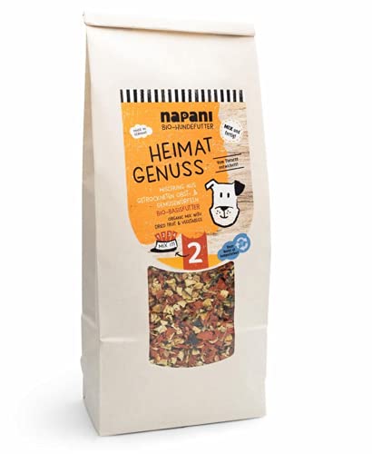 napani Heimat Genuss - Bio Hundeflocken, Obst-Gemüsemischung für Hunde, Barf Complete Hund, vegan, glutenfrei & histaminarm, Ergänzungsfuttermittel für Hunde, 1 x 500g napani Heimat Genuss - Bio Hundeflocken, Obst-Gemüsemischung für Hunde, Barf Complete Hund, vegan, glutenfrei & histaminarm, Ergänzungsfuttermittel für Hunde, 1 x 500g von napani