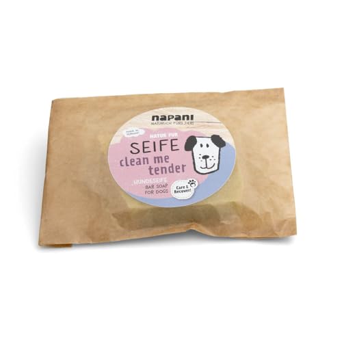 napani Hundeseife Clean Me Tender – Sanfte Reinigung für empfindliche Hundehaut, Hunde Fellpflege mit Aloe Vera & Lavendel, Hunde Seife gegen Juckreiz & Grasmilben, 1 x 80g napani Hundeseife Clean Me Tender – Sanfte Reinigung für empfindliche Hundehaut, Hunde Fellpflege mit Aloe Vera & Lavendel, Hunde Seife gegen Juckreiz & Grasmilben, 1 x 80g von napani