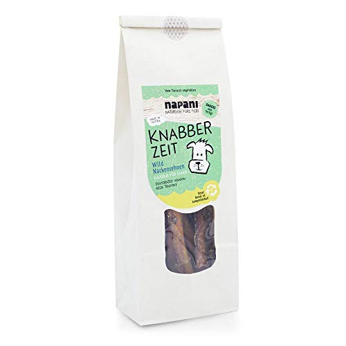 napani - Knabber Zeit - Wild Nackensehnen, Hunde leckerlis, Getrocknete Kaustangen für Hunde, Hundeleckerlies für artige Hunde, getreidefrei & glutenfrei, 1 x 200g napani - Knabber Zeit - Wild Nackensehnen, Hunde leckerlis, Getrocknete Kaustangen für Hunde, Hundeleckerlies für artige Hunde, getreidefrei & glutenfrei, 1 x 200g von napani