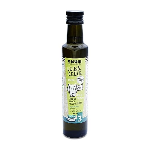 napani Leib & Seele - Bio Vital-Öl-Mischung für Hunde & Katzen, sorgfältig & schonend kalt gepresst, 1 x 250ml napani Leib & Seele - Bio Vital-Öl-Mischung für Hunde & Katzen, sorgfältig & schonend kalt gepresst, 1 x 250ml von napani