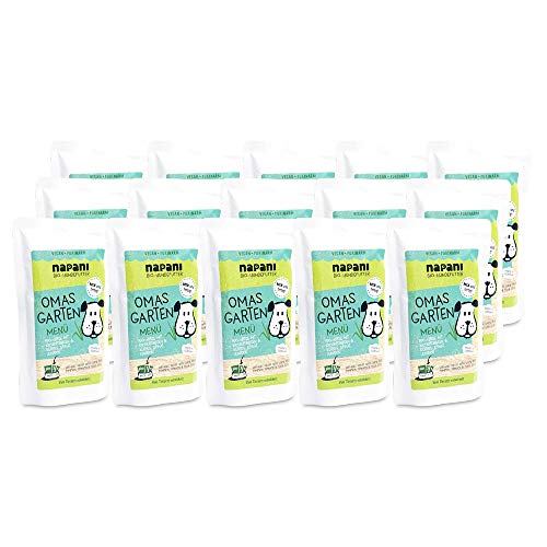 napani - Omas Garten - Veganes Hundefutter nass, Bio Hundefutter mit Hirse & Kichererbsen, Hunde Nassfutter, purinarm & schonend gegart, 6 x 800g napani - Omas Garten - Veganes Hundefutter nass, Bio Hundefutter mit Hirse & Kichererbsen, Hunde Nassfutter, purinarm & schonend gegart, 6 x 800g von napani