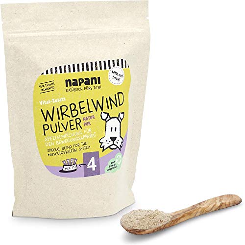 napani Wirbelwindpulver - Vital Zusätze für Hunde, MSM Pulver Hund, fördert die natürliche Funktion von Sehnen, Bändern & Gelenken, Ergänzungsfuttermittel für Hunde, Gelenkbooster, 1 x 250g napani Wirbelwindpulver - Vital Zusätze für Hunde, MSM Pulver Hund, fördert die natürliche Funktion von Sehnen, Bändern & Gelenken, Ergänzungsfuttermittel für Hunde, Gelenkbooster, 1 x 250g von napani