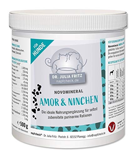 napfcheck Amor & Ninchen - für purinarme Rationen oder Leishmaniose Diäten - für den Hund - 500 g von napfcheck