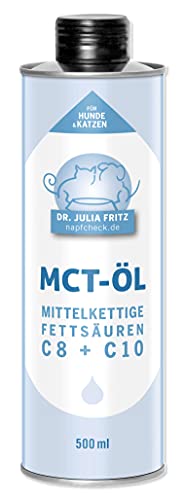 napfcheck MCT Öl - mittelkettige Fettsäuren C8 und C10 - für Hunde und Katzen - 500 ml von napfcheck