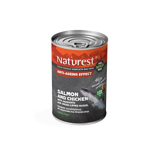 Naturest - Anti-Aging-Effekt - Huhn & Lachs & Amaranth - Packung mit 6 (6x400 g) von naturest