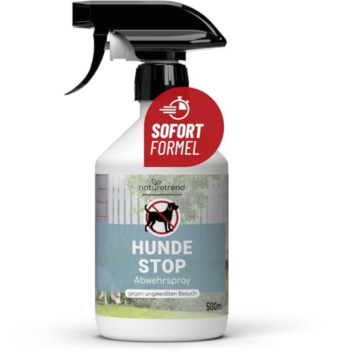 naturetrend Hunde Stop Spray 500ml - Hundeabwehrspray Hundeschreck gegen Urinieren I Hunde Abwehrspray zum Hunde vertreiben I Fernhaltespray, Innen- & Außenanwendung von naturetrend