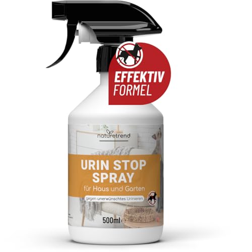 naturetrend Urin Stop für Hunde & Katzen 500ml I Mildes Hundeabwehrspray & Katzenabwehrspray I Nicht färbend I Urin Entferner, Hundeschreck gegen Markieren I Anti Kratz Spray Möbel, Innen- & Außen naturetrend Urin Stop für Hunde & Katzen 500ml I Mildes Hundeabwehrspray & Katzenabwehrspray I Nicht färbend I Urin Entferner, Hundeschreck gegen Markieren I Anti Kratz Spray Möbel, Innen- & Außen von naturetrend