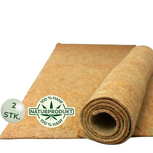 Natursache 2 Nagermatten aus 100% Hanf, 100 x 50cm – saugstark, staubfrei & schützend I Hochwertige Hanfmatten für Nager I Ideale Bodenabdeckung für Käfige von Nagetieren von Natursache