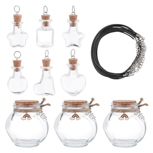nbeads 9 Stück 2 Stile Tierhaare Miniflasche mit Korken, Mini-Glasflaschen mit Regenbogen Charms Memorial Glasflasche Erinnerung Sympathie Geschenk Glas Vial für Asche Fell Urne nbeads 9 Stück 2 Stile Tierhaare Miniflasche mit Korken, Mini-Glasflaschen mit Regenbogen Charms Memorial Glasflasche Erinnerung Sympathie Geschenk Glas Vial für Asche Fell Urne von nbeads