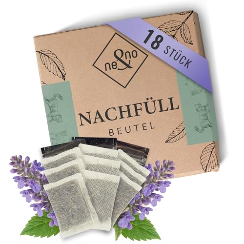 ne&no® 18x NACHFÜLL KATZENMINZE Beutel für Katzenspielzeug - 100% natürlich in Premiumqualität - luftdicht verschlossen von ne&no