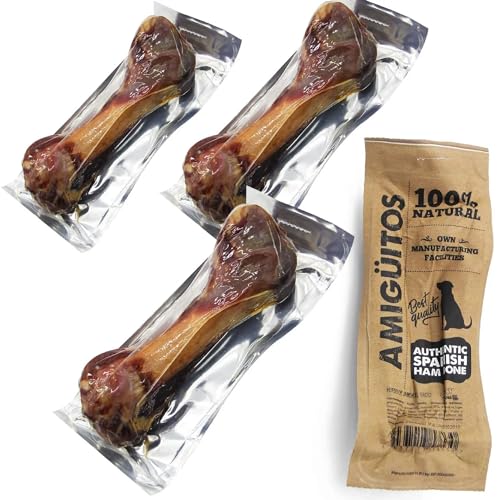 NESTQ Knochen Schinken für Hunde, natürlich, vakuumbeschichtet, groß, Zahnverstärkung, Zahn-Stick, Hunde-Snack, Beißring, Ergänzungsfuttermittel, Leckerlis, Belohnungen, 4 Stück NESTQ Knochen Schinken für Hunde, natürlich, vakuumbeschichtet, groß, Zahnverstärkung, Zahn-Stick, Hunde-Snack, Beißring, Ergänzungsfuttermittel, Leckerlis, Belohnungen, 4 Stück von nestQ