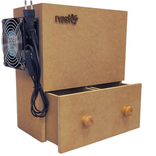 nestQ Reinigungsmittel für Vogelsamen, Reinigungsmaschine, Mixtura Vögel, Höhe 33 cm, Breite 15 cm und Länge 28 cm (S) von nestQ