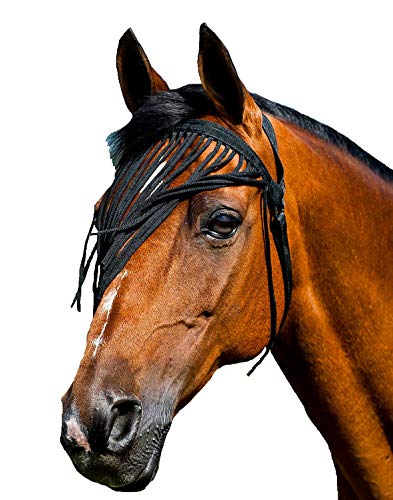 netproshop Fliegenschutz mit Fransen tragbar ohne Halfter aus weichem Polyester Pony-Full, Auswahl:Full von netproshop