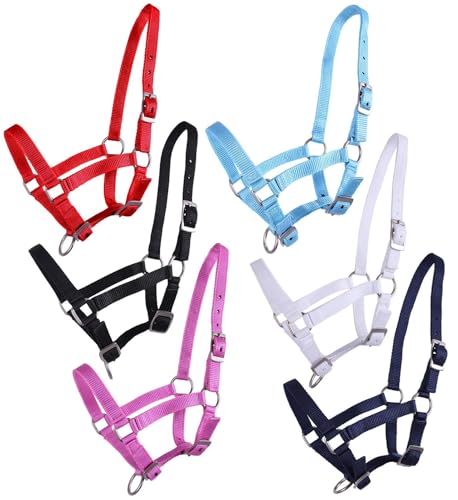 NETPROSHOP Fohlenhalfter 3-Fach verstellbar Halfter für Fohlen Falabella Shetty Pony Full, Groesse:Fohlen Shetty, Farbe:Weiss von NETPROSHOP