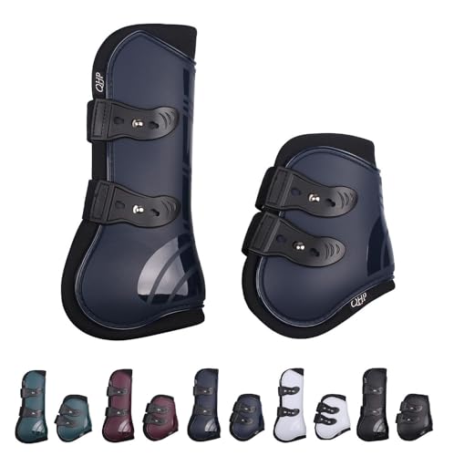 NETPROSHOP Gamaschen u. Streichkappen (4er Set) mit elastischen Schnellverschlüssen, Groesse:Pony, Farbe:Dunkelblau von NETPROSHOP
