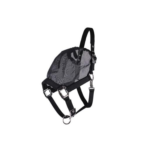 netproshop Kombination Halfter mit Fester Fliegenmaske ohne Ohren Schwarz Pony/Cob/Full, Groesse:Full, Farbe:Schwarz von NETPROSHOP
