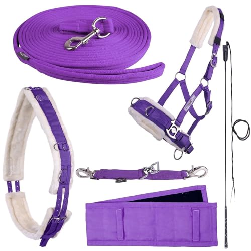 NETPROSHOP Longieren Zubehör Farbe Lila Wählen Sie: Zaum, Longe, Pad oder Gurt usw., Auswahl:Longierpad, Groesse:Pony von NETPROSHOP