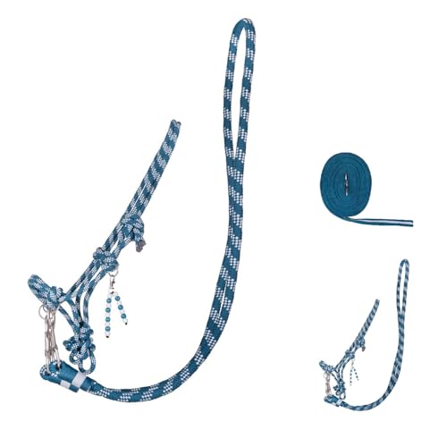 NETPROSHOP Longierzubehör Thunderbolt Longe Kappzaum Gurt Halfter Blau-Weiss für Mini Shetty Pony, Groesse:Shetty, Farbe:Knotenhalfter NETPROSHOP Longierzubehör Thunderbolt Longe Kappzaum Gurt Halfter Blau-Weiss für Mini Shetty Pony, Groesse:Shetty, Farbe:Knotenhalfter von NETPROSHOP