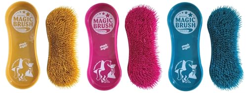 NETPROSHOP Pferde Bürsten Magic Brush Gegen Hartnäckigen Schmutz, Farbe:Magenta von NETPROSHOP