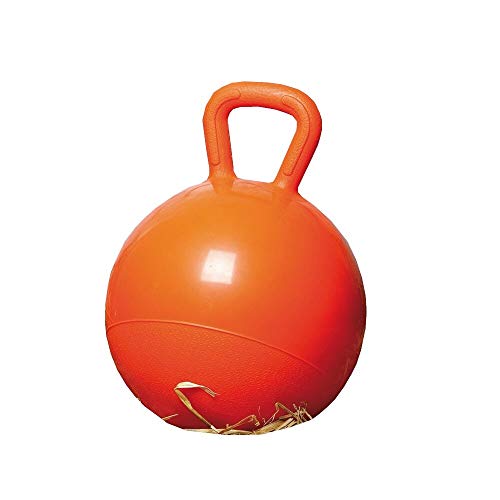 NETPROSHOP Pferdespielzeug Weicher und Robuster Spielball Durchmesser ca. 25 cm Orange, Farbe:Orange von NETPROSHOP