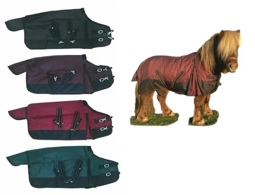 netproshop Regendecke für unsere Kleinen Falabella, Mini Shetty, Shetty, Pony Gr.75-115, Groesse:115, Farbe:Dunkelgruen von NETPROSHOP