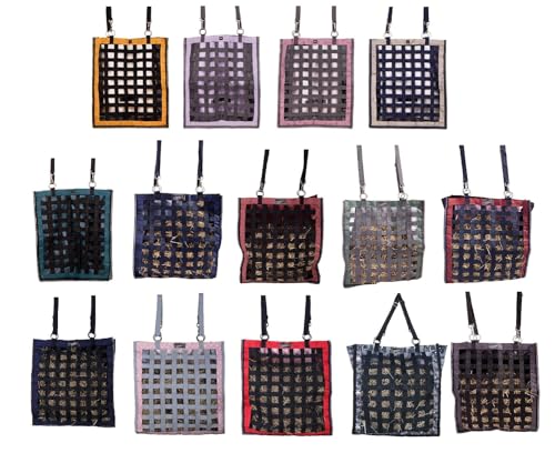 NETPROSHOP Slow Feeder Gitter Heusack für 4-6 kg, Öffnungen 4 cm Verschiedene Designs, Farbe:Tetris von NETPROSHOP