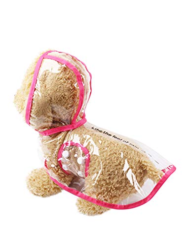 newrong Hund Regenmantel Einstellbar Transparenter Windbreaker Süß für Hund Hund Regenanzug Fleckenbeständig Rosenrot L newrong Hund Regenmantel Einstellbar Transparenter Windbreaker Süß für Hund Hund Regenanzug Fleckenbeständig Rosenrot L von newrong