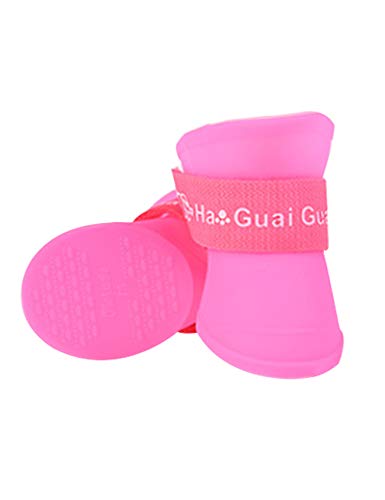 newrong Regenstiefel Süß wasserdichte rutschfeste Leichte für Hunde Hundeschuhe Fleckenbeständig Rosa S newrong Regenstiefel Süß wasserdichte rutschfeste Leichte für Hunde Hundeschuhe Fleckenbeständig Rosa S von newrong