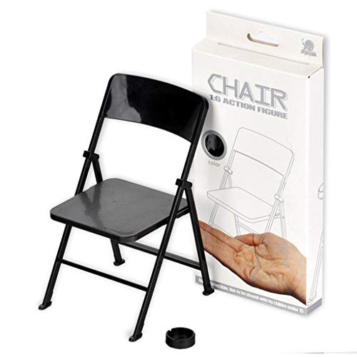 newwyt Stühle, Maßstab 1:6, für 30,5 cm Actionfigur, Miniatur-Puppenhaus-Zubehör, lustiger Klappstuhl von newwyt
