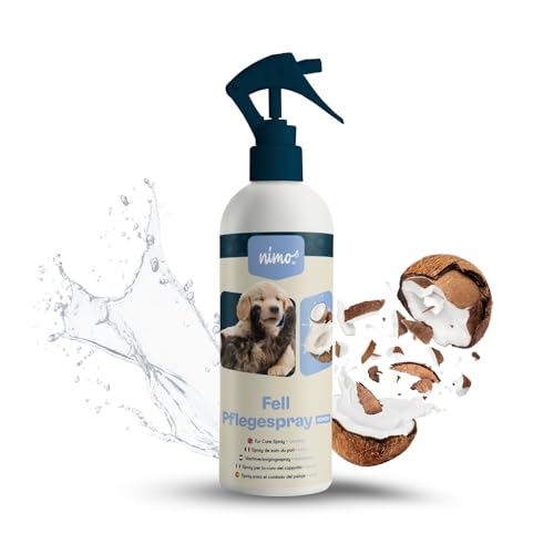 nimo Fell Pflegespray Kokos | für Hunde, Katzen & Haustiere | Pflegespray für glänzendes & gepflegtes Fell | leichtere Kämmbarkeit, Fellpflege, Entwirrung von nimo