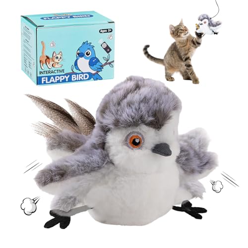 Flapping Bird Katzenspielzeug, Wiederaufladbares Interaktives Katzenspielzeug, Realistische Plüsch Simulation Zwitschern Vogel Katzenspielzeug, Flying Bird Toy für Indoor Katzen, Touch Activated, Flapping Bird Katzenspielzeug, Wiederaufladbares Interaktives Katzenspielzeug, Realistische Plüsch Simulation Zwitschern Vogel Katzenspielzeug, Flying Bird Toy für Indoor Katzen, Touch Activated, von nnOuOnn