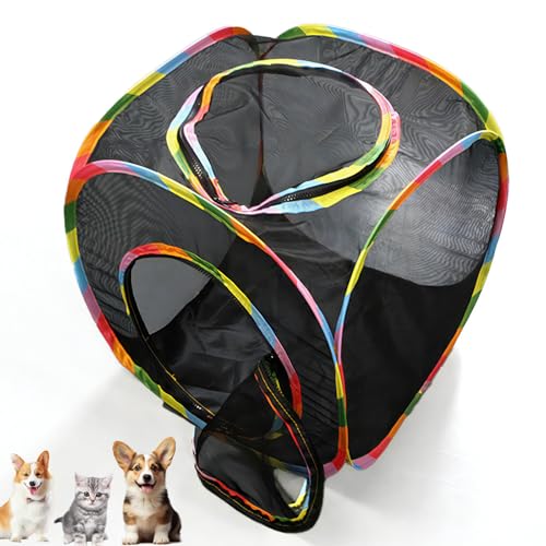 Katzenspielwürfel, Haustier-Katze, Outdoor-Netz-Spielwürfel für Tunnel, Tier-Laufstall, Spielhaus, belüftetes Versteckhaus, Pop-offenes Design für Balkon, Terrasse, Wohnung Katzenspielwürfel, Haustier-Katze, Outdoor-Netz-Spielwürfel für Tunnel, Tier-Laufstall, Spielhaus, belüftetes Versteckhaus, Pop-offenes Design für Balkon, Terrasse, Wohnung von nnOuOnn