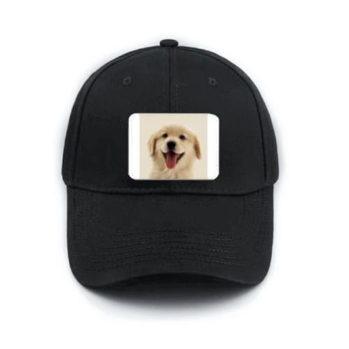Baseballkappe für Hunde, Zungenhaar, Ohren, Art-Deco, modisch, klassisch, verstellbar, Schwarz von no/no