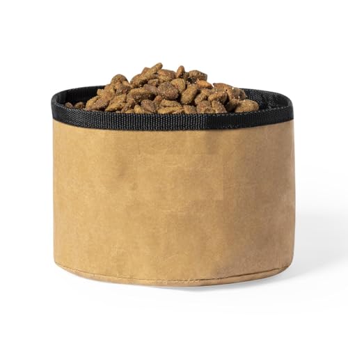 2er Set Faltbarer Haustiernapf Hundenapf Reisenapf 1,3L – Für Trockenfutter & Wasser, Recyclingpapier 270g/m² außen, RPET-Polyester innen, nachhaltig, umweltfreundlich für Feststoffe & Flüssigkeiten von noTrash2003