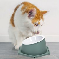 nobleza - Gesundheits Futternapf für Katzen - Waschbar & Abnehmbar grün von nobleza
