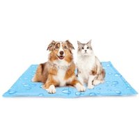 nobleza Hunde Kühlmatte – Hellblau mit Wassertropfen L von nobleza