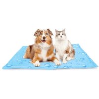 nobleza Hunde Kühlmatte – Hellblau mit Wassertropfen S von nobleza