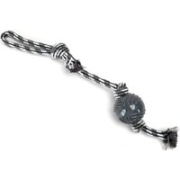 nobleza Hundespielzeug – Zerrseil mit Ball, robust & zahnfreundlich, in 3 Farben schwarz von nobleza