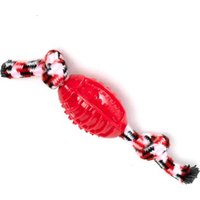 nobleza Hundespielzeug – Zerrseil mit Kauball, robust & zahnfreundlich, in 3 Farben rot von nobleza