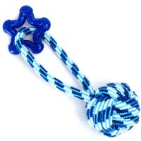 nobleza Hundespielzeug – Zerrseil mit Kaustern, robust & zahnfreundlich, in 3 Farben blau von nobleza