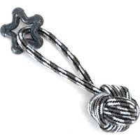 nobleza Hundespielzeug – Zerrseil mit Kaustern, robust & zahnfreundlich, in 3 Farben schwarz von nobleza