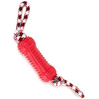 nobleza Hundespielzeug – Zerrseil mit Knochen, robust & zahnfreundlich, in 3 Farben rot von nobleza