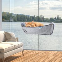 nobleza - Katzen Fensterliege - Fensterbank Liegeplatz grau von nobleza