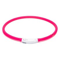 nobleza LED-Hundehalsband aus flexiblem Silikon – Zuschneidbar, Leicht, 3 Leuchtmodi rot von nobleza
