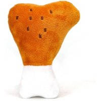 nobleza Plüschknochen Hundespielzeug – Weiches Kauspielzeug in 2 Größen (S & M) | Hühnerkeule Design | Kuschelig & Bissfest aus Polyester S von nobleza