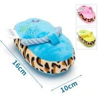 nobleza Plüschpantoffel Hundespielzeug – Weiches Plüschspielzeug mit Seilgriff | 16×10 cm | In 3 Farben (Blau, Gelb, Rosa) | Kuschelig & Bissfest blau von nobleza