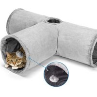 nobleza T-Förmiger Katzentunnel aus Wildleder von nobleza